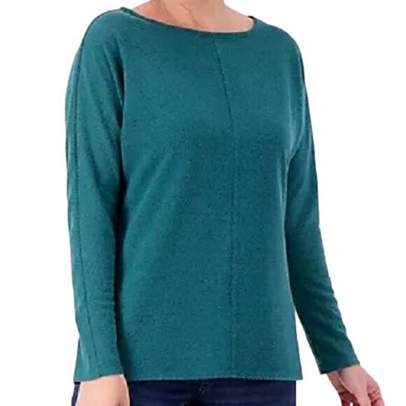 Denim&Co Tops - Denim & Co. Comfort Zone Plush Knit Boat Neck Dolman Sleeve Top 1X (9191)